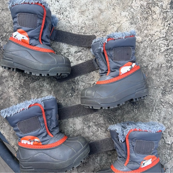 SOREL Toddler Winter Boots | Waterproof Winter Snow Boots | Grey Orange | Size 7 - Picture 10 of 16